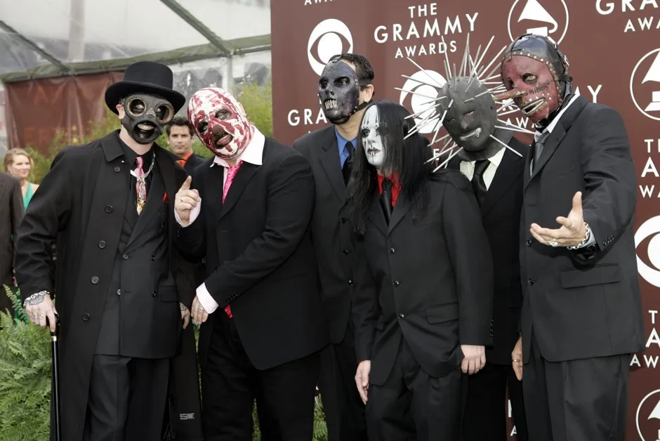 Slipknot makes an appearance at the Grammy Awards in 2005.