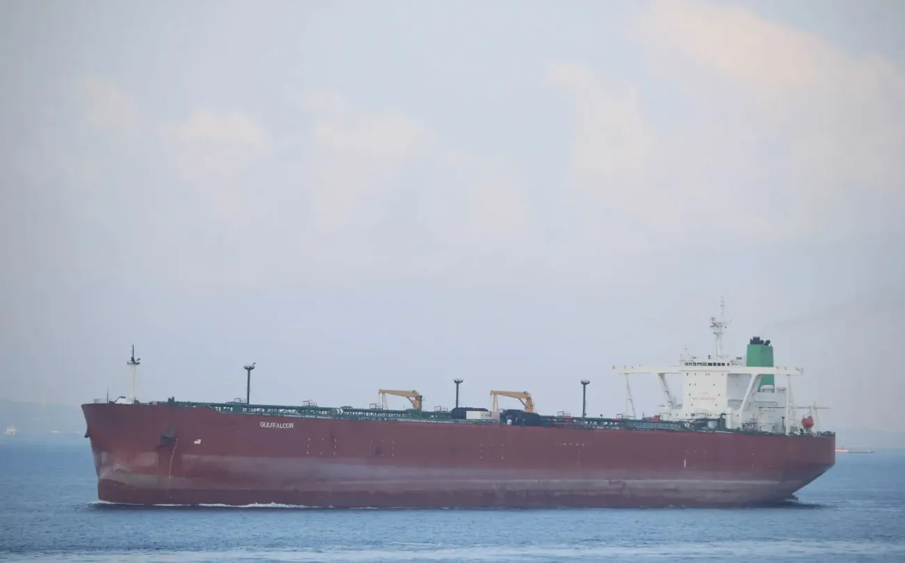 The supertanker Nora carrying a previous name in 2019.