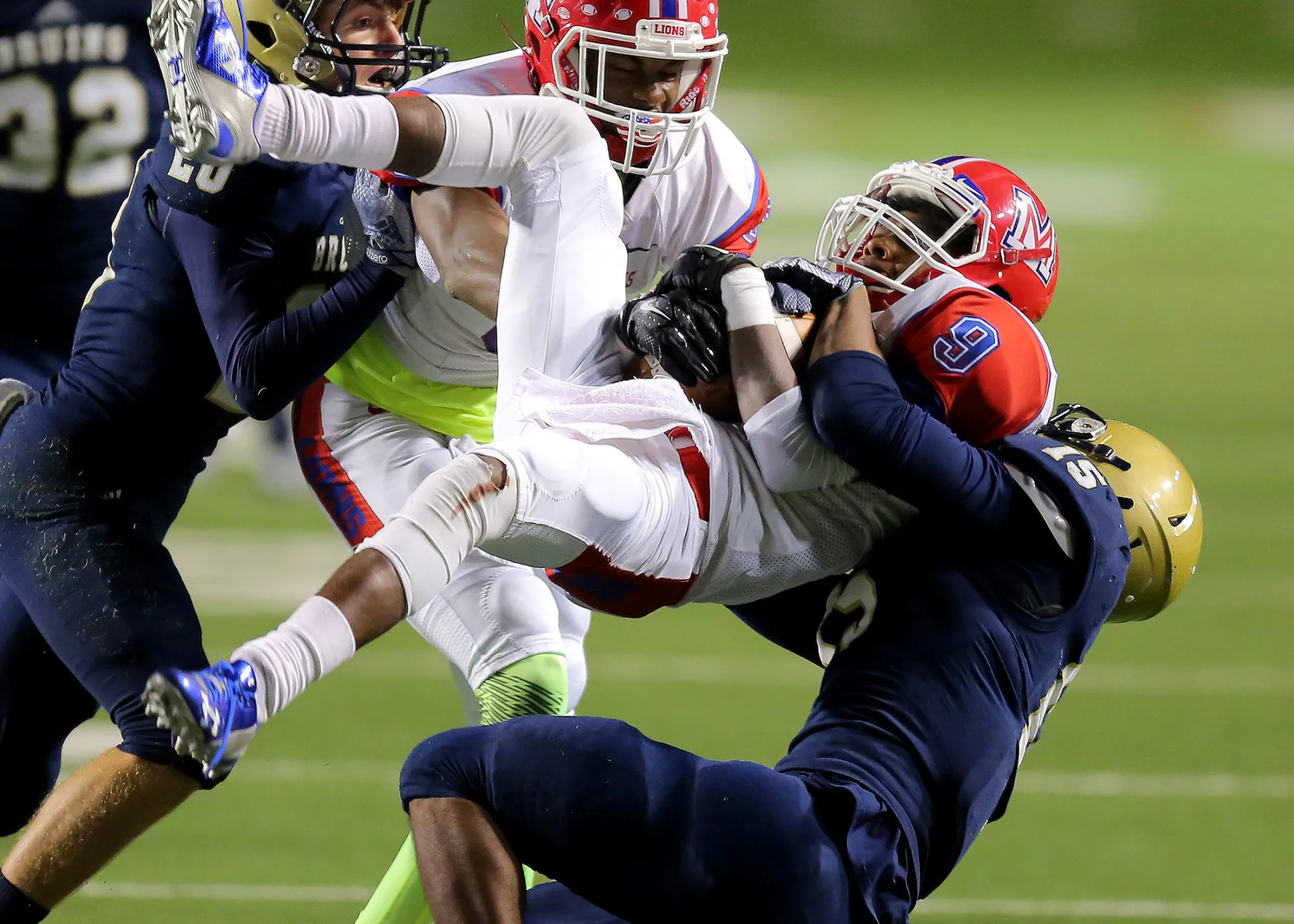 Class 5A state championship football game with Pulaski Academy on Friday, Dec, 4, 2015, in Little Rock, Ark.
