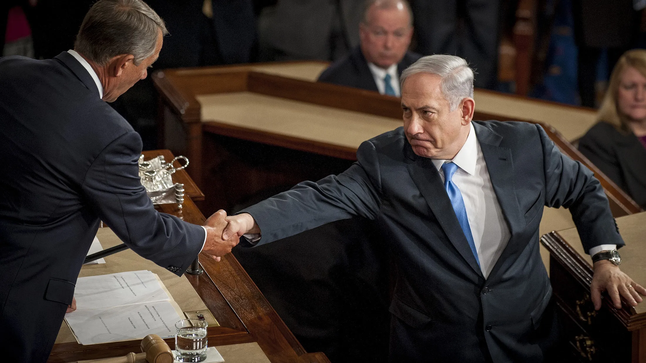 Netanyahu at the U.S. Capitol. Photographer: Pete Marovich/Bloomberg
