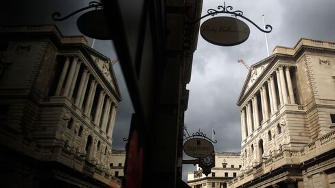 A reflection of the Bank of England (BOE) in London.