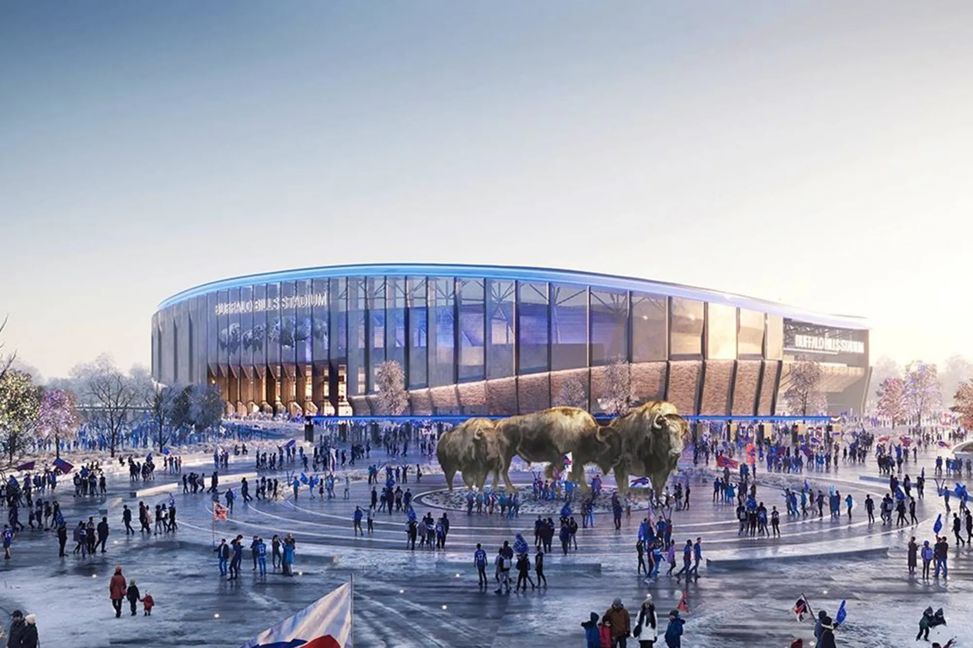 A rendering of the new Buffalo Bills stadium in Buffalo, New York.&nbsp;