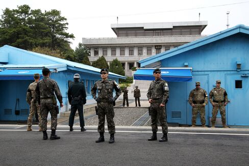韓国と北朝鮮の軍事境界線を挟み設置されている非武装地帯