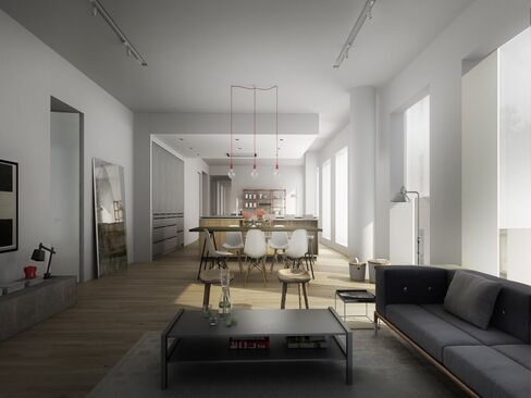 A penthouse apartment at 1 John St.