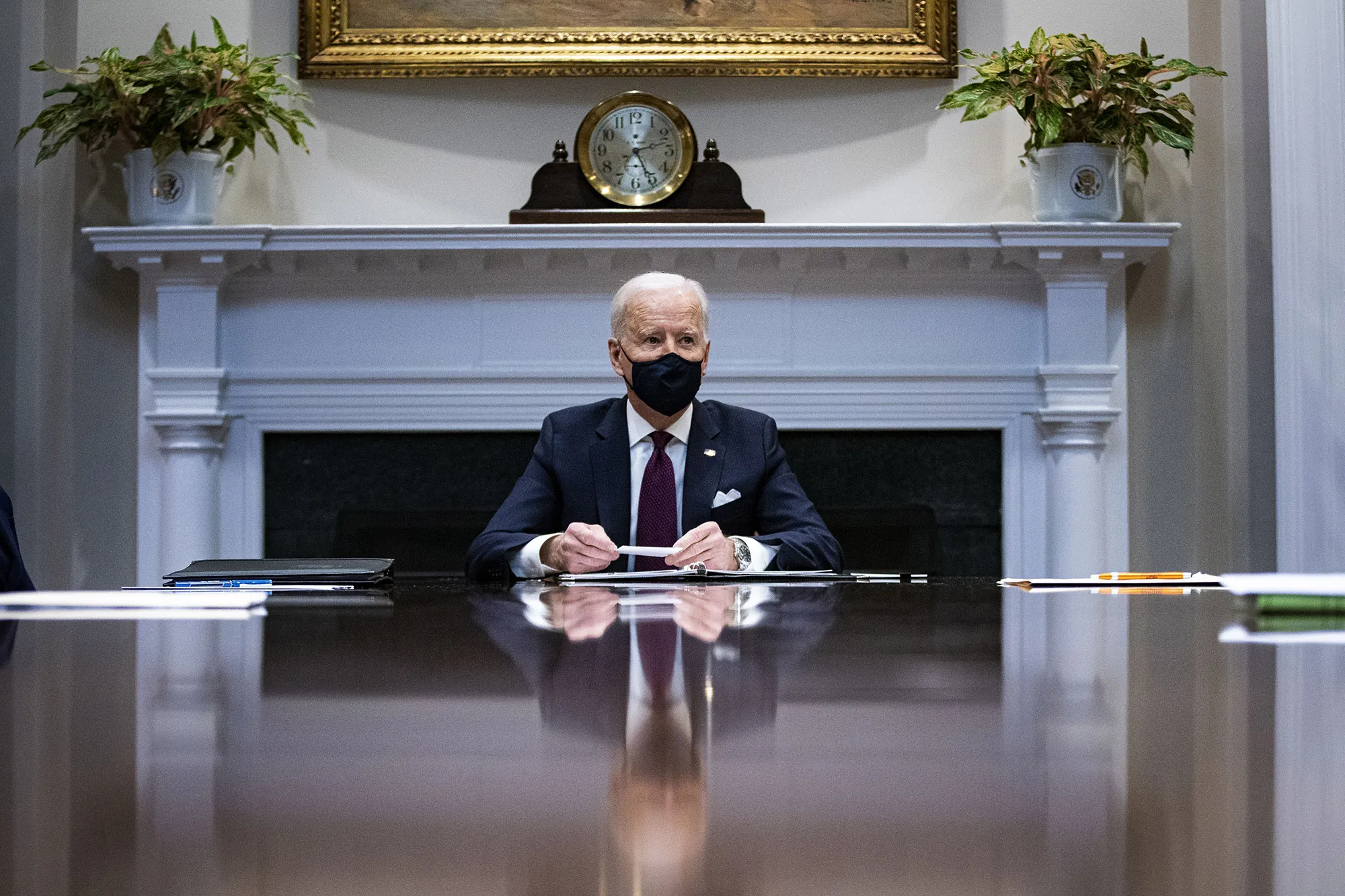 Joe Biden&nbsp;in the Roosevelt Room of the White House in Washington, D.C., U.S., on&nbsp;March 5.