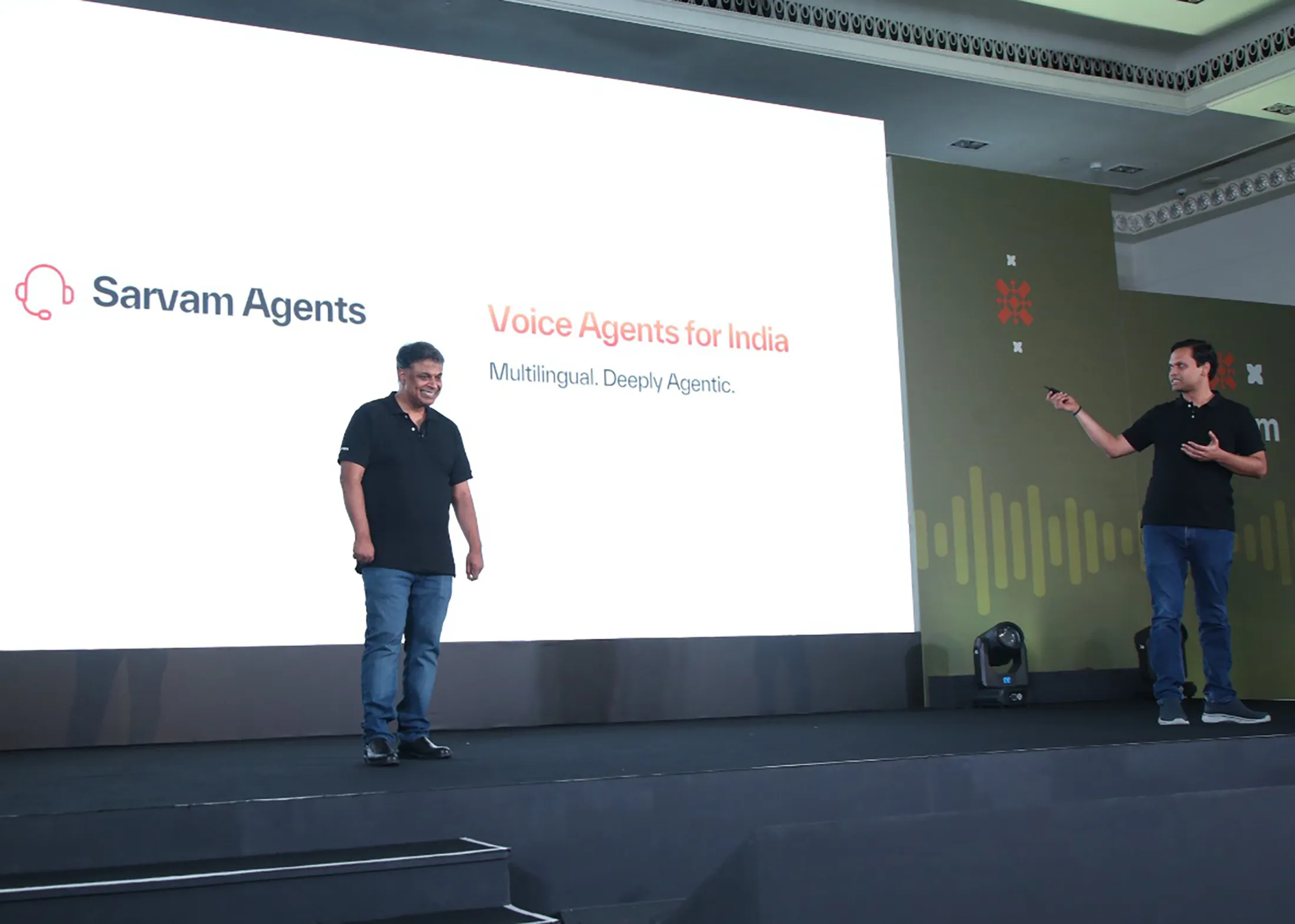 Vivek Raghavan, left, and Pratyush Kumar of Sarvam.