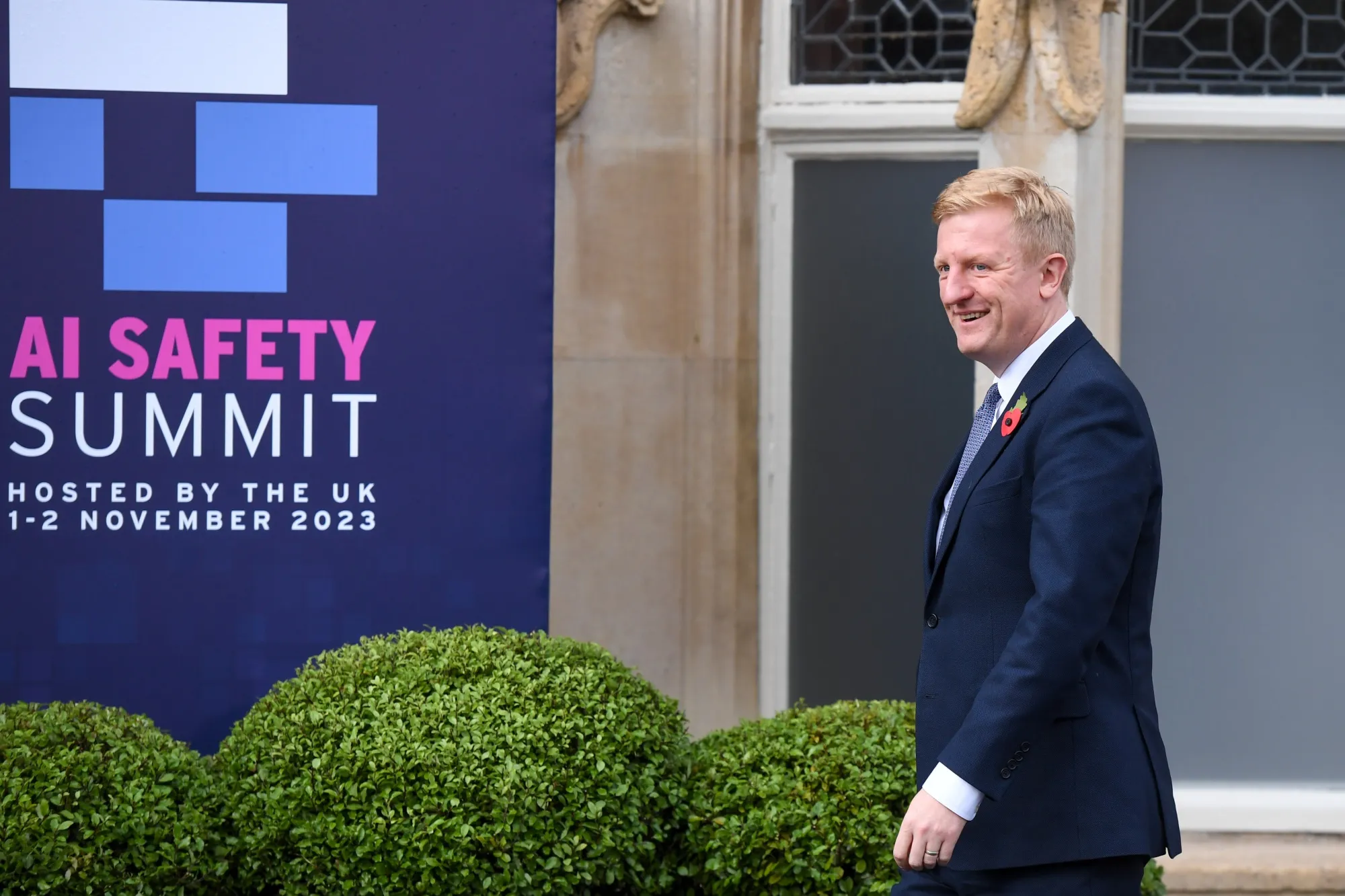UK Deputy Prime Minister Oliver Dowden attends the AI Safety Summit 2023 at Bletchley Park.