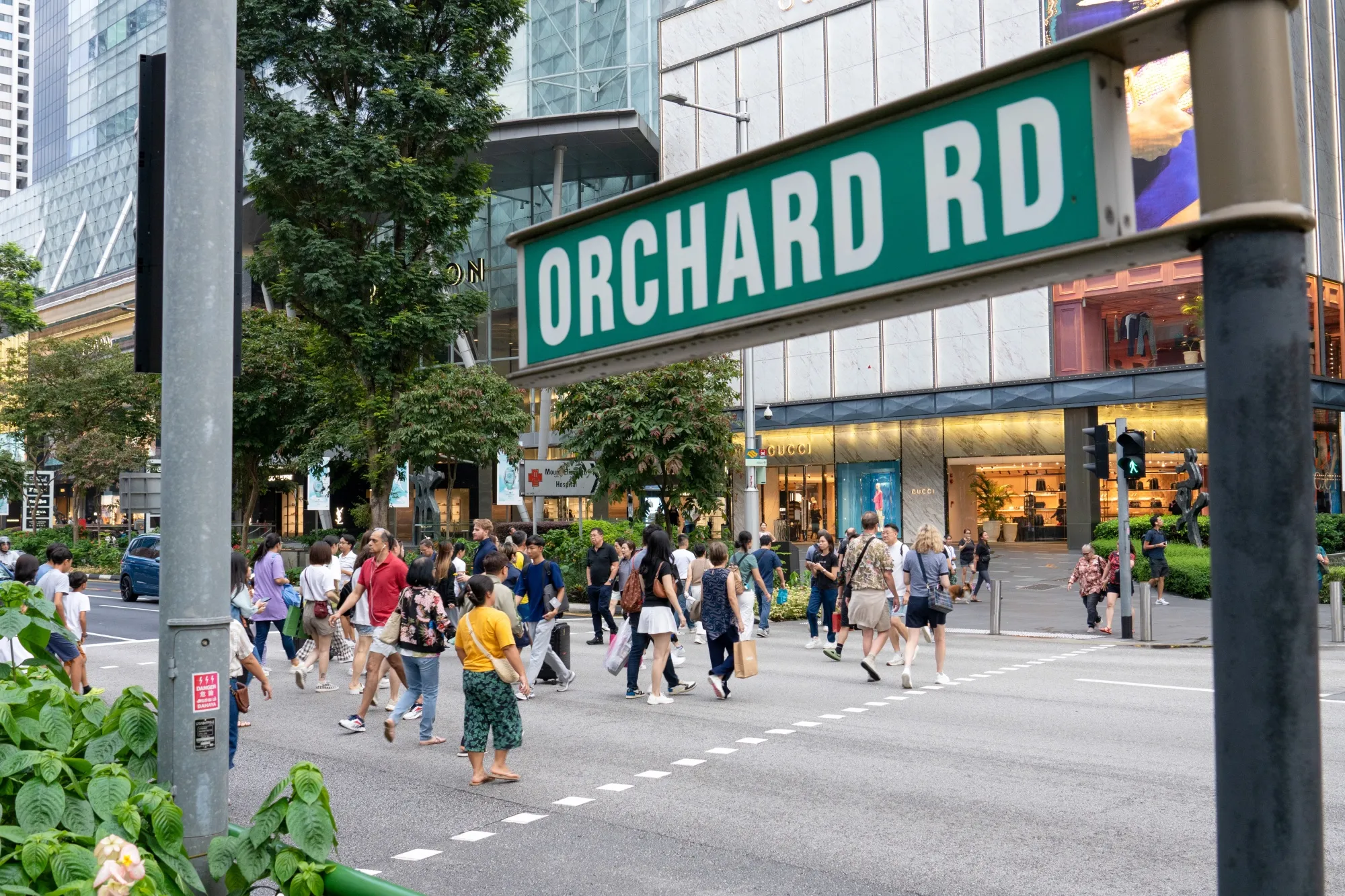 Pedestrians in the Orchard Road area,&nbsp;a global hub for tourism and high-end retail in Singapore.