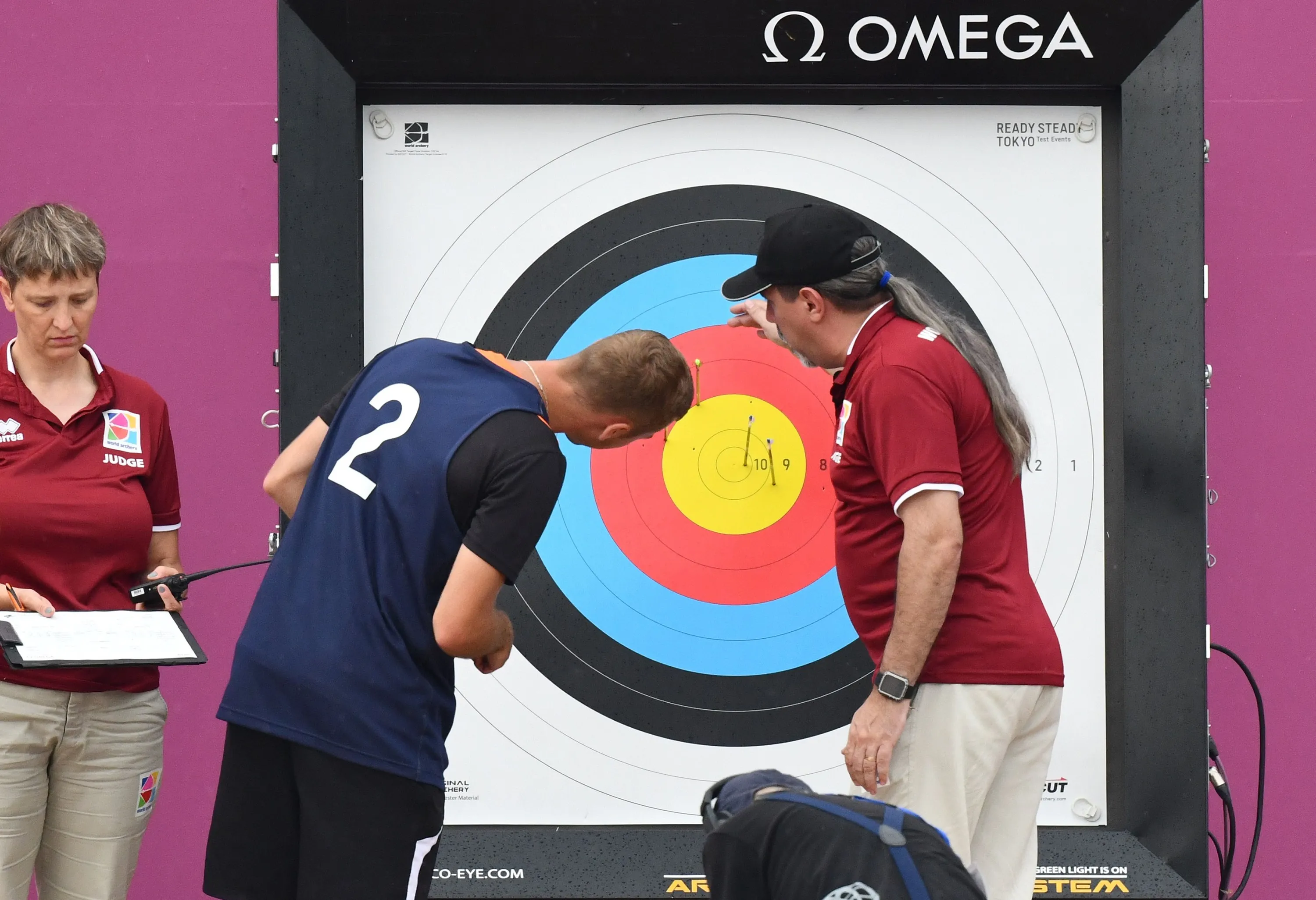 Taking aim.
