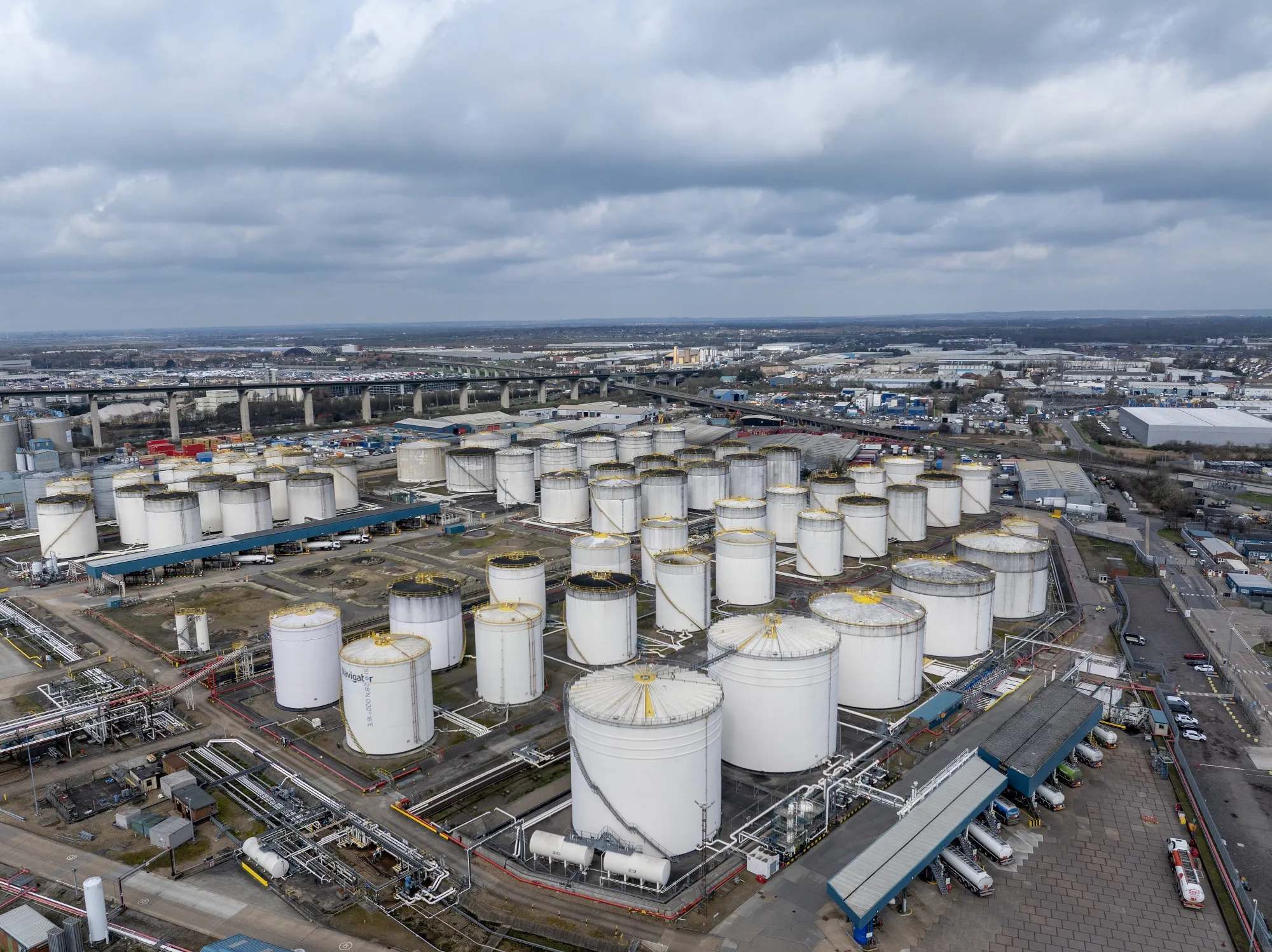 An oil storage depot in the UK.
