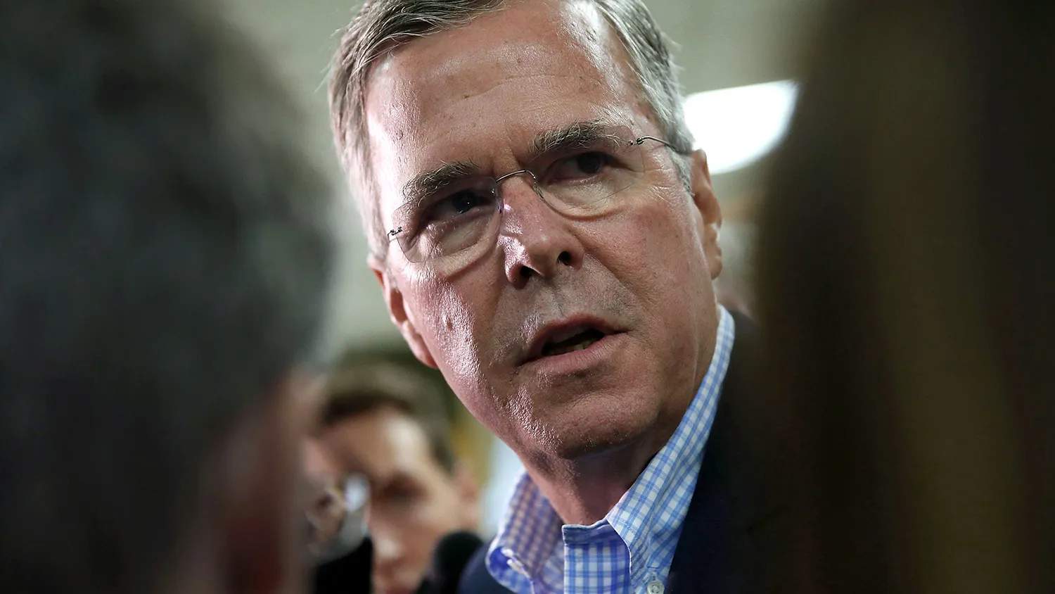Republican presidential candidate Jeb Bush speaks to the media on Sept. 1, 2015, in Miami.
