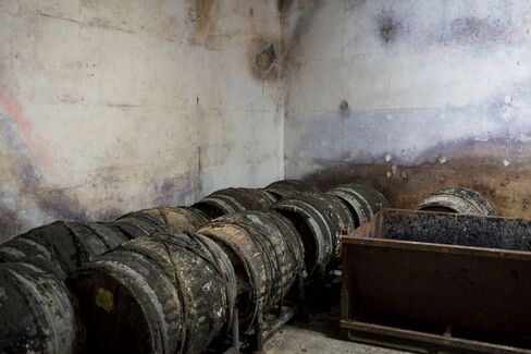 The wine is stored in ancient casks or by the case.