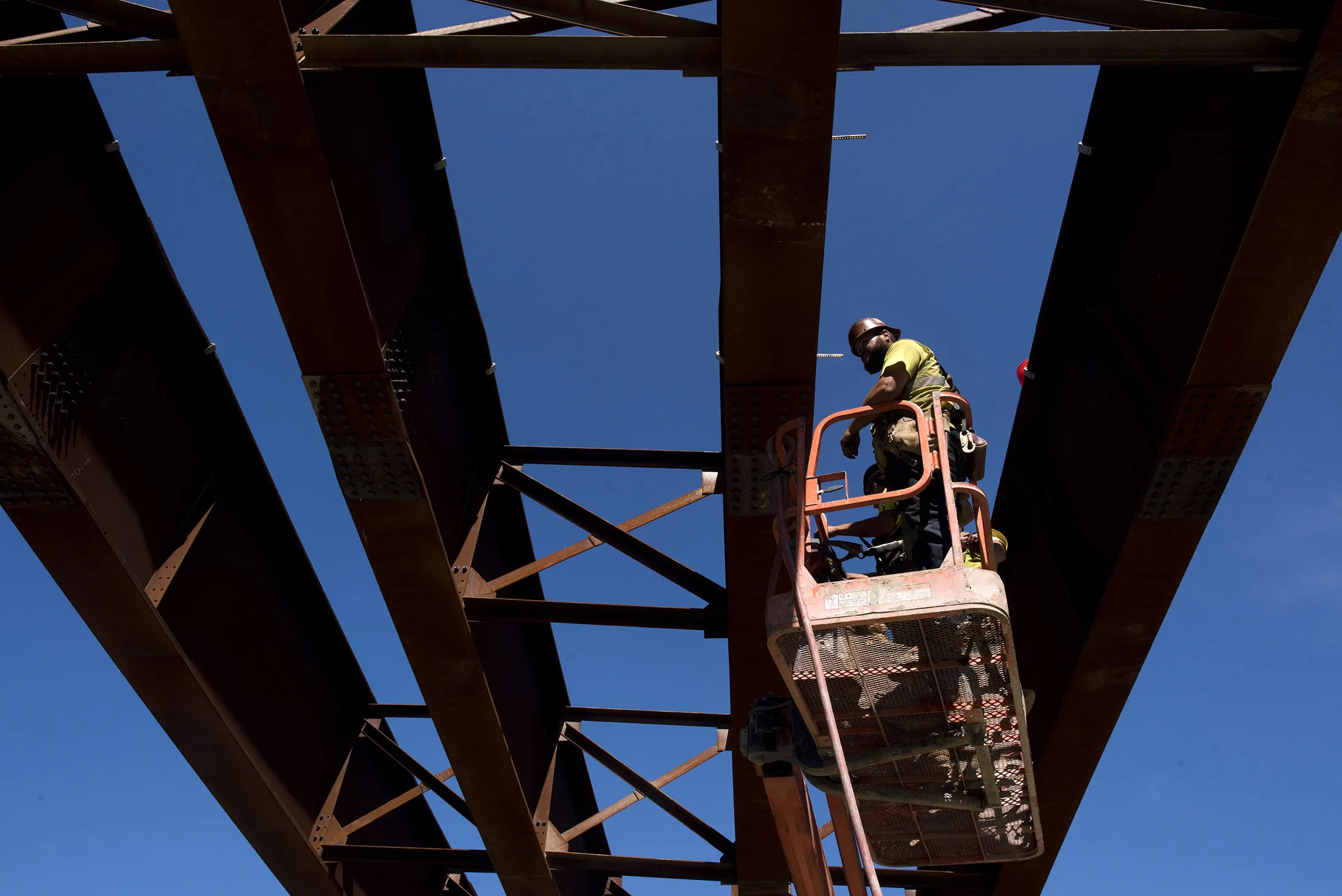 Highway construction between near Portsmouth, Ohio, on July 26, 2017.
