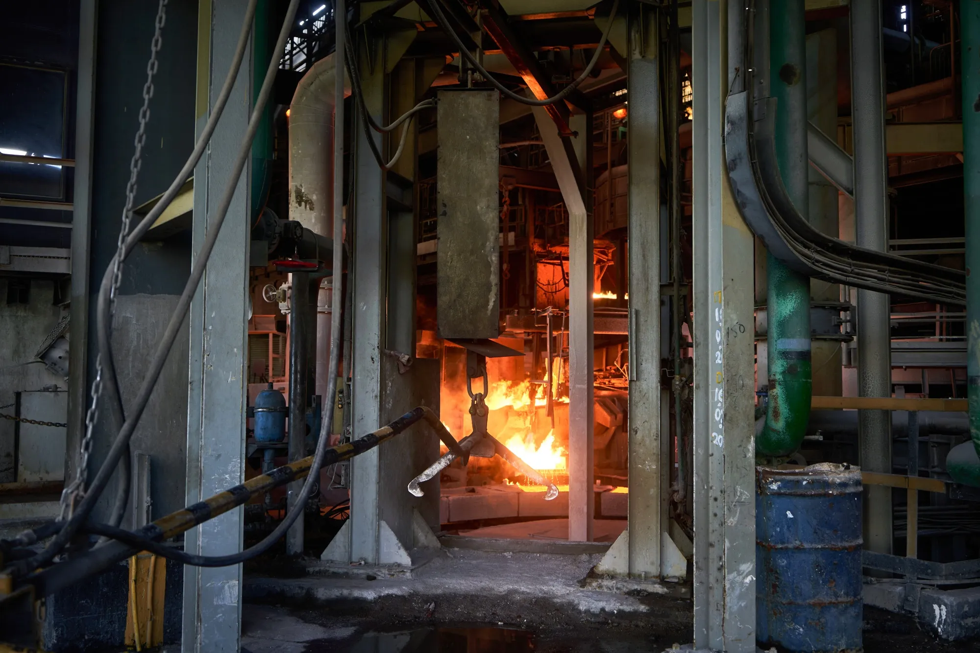 A smelter&nbsp;at the Mufulira refinery, operated by Mopani Copper Mines, in Zambia.