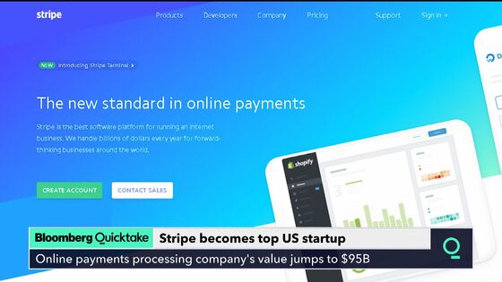 Stripe’s Value Jumps to $95 Billion, Becomes Top U.S. Startup