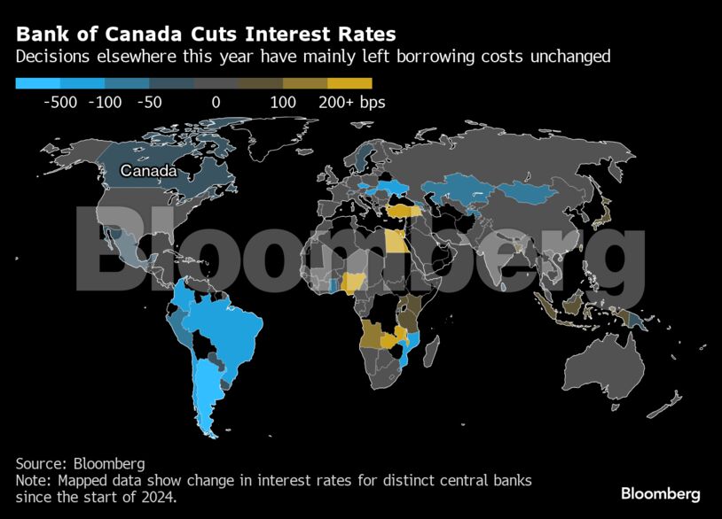 Bank of Canada Cuts Interest Rates | Decisions elsewhere this year have mainly left borrowing costs unchanged