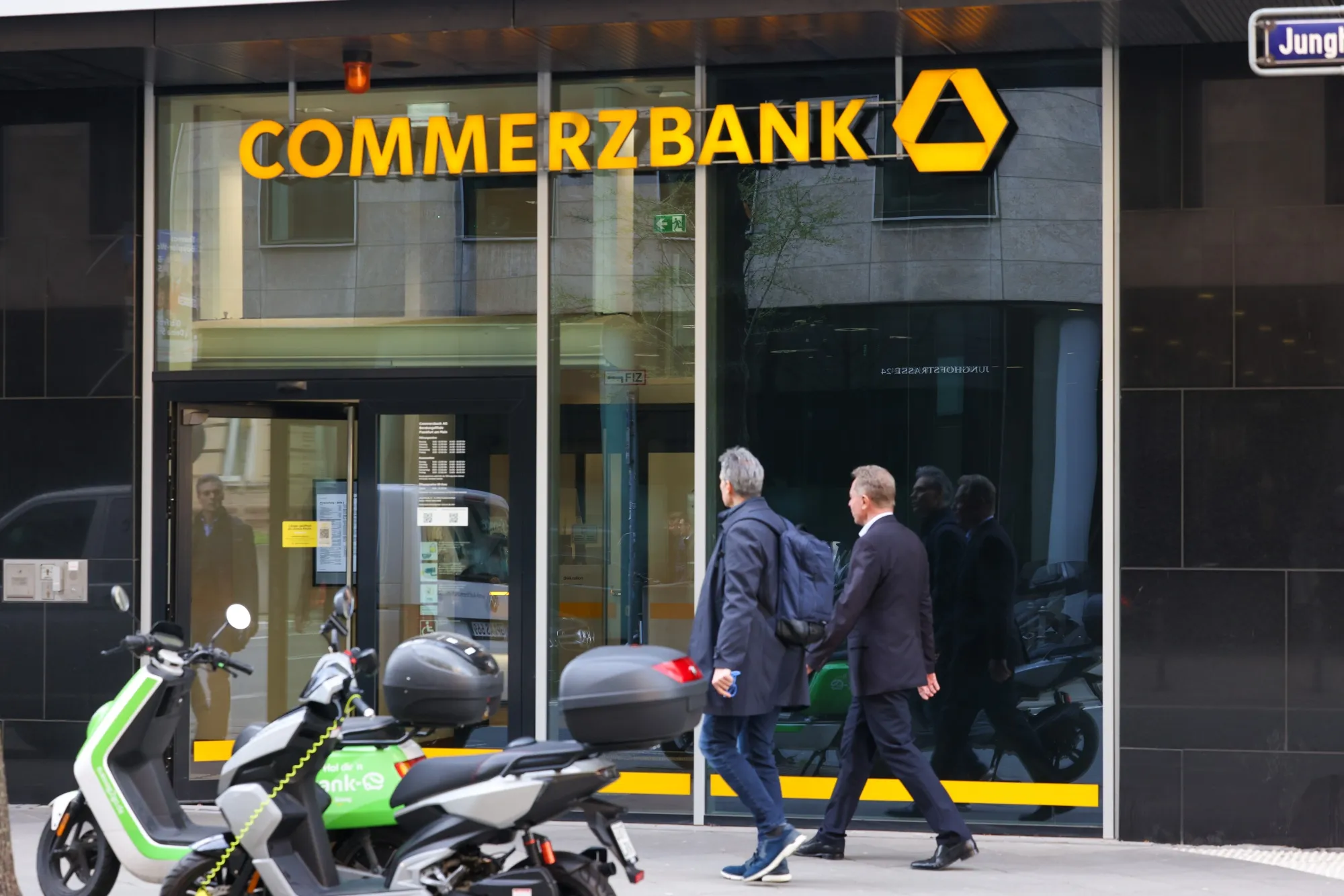 A Commerzbank AG bank branch in Frankfurt.