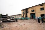 The fire-damaged correctional facility in Owerri, Nigeria, on April 5.