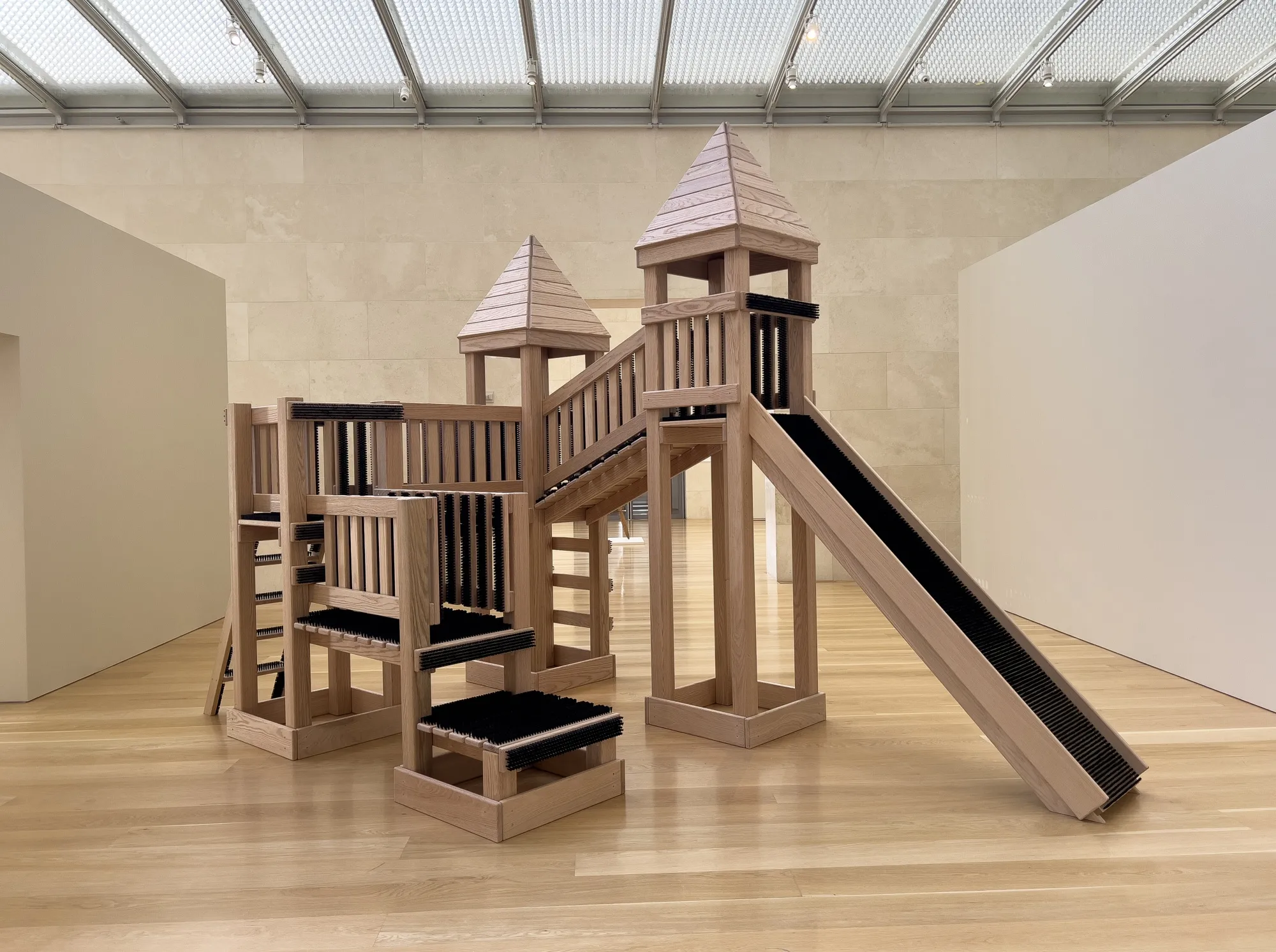 “Brush” is artist Hugh Hayden’s untouchable version of a beloved childhood playground.