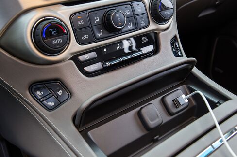 The Denali has multiple USB and power outlets, with upgraded entertainment and an 8-inch center touchscreen.