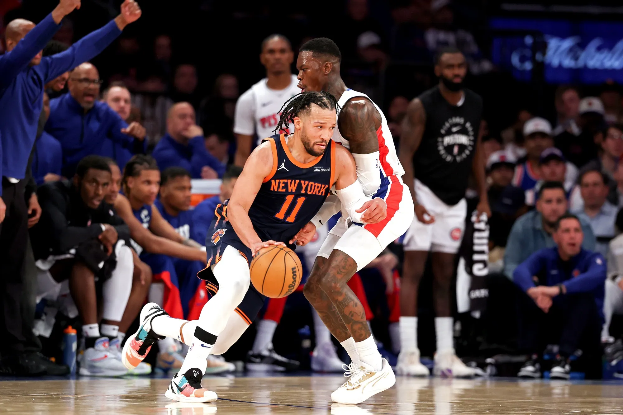 Jalen Brunson of the New York Knicks at Madison Square Garden on April 21.