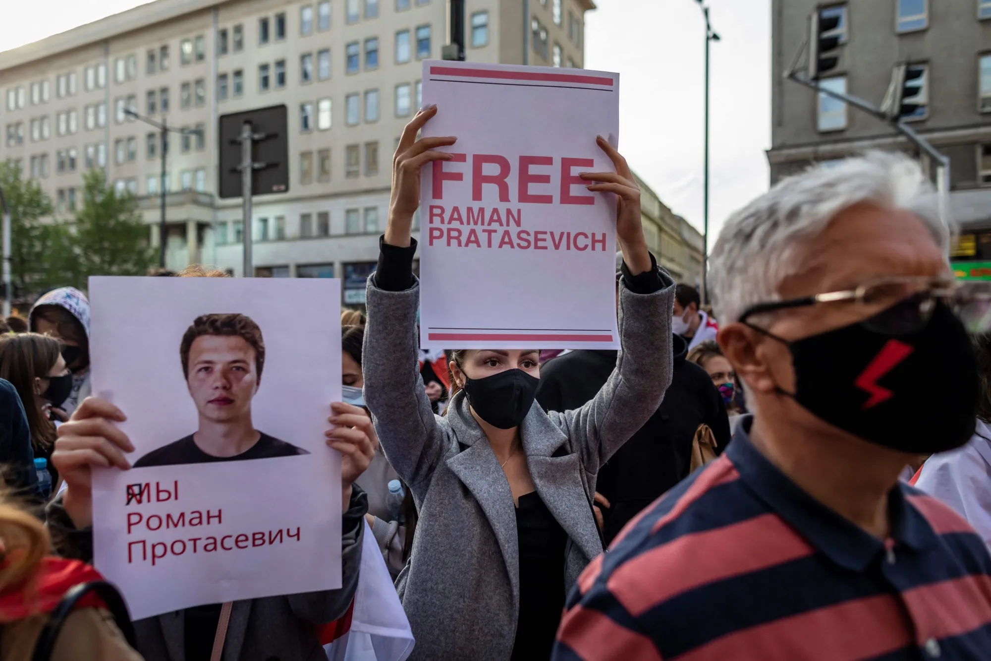 Demanding freedom.