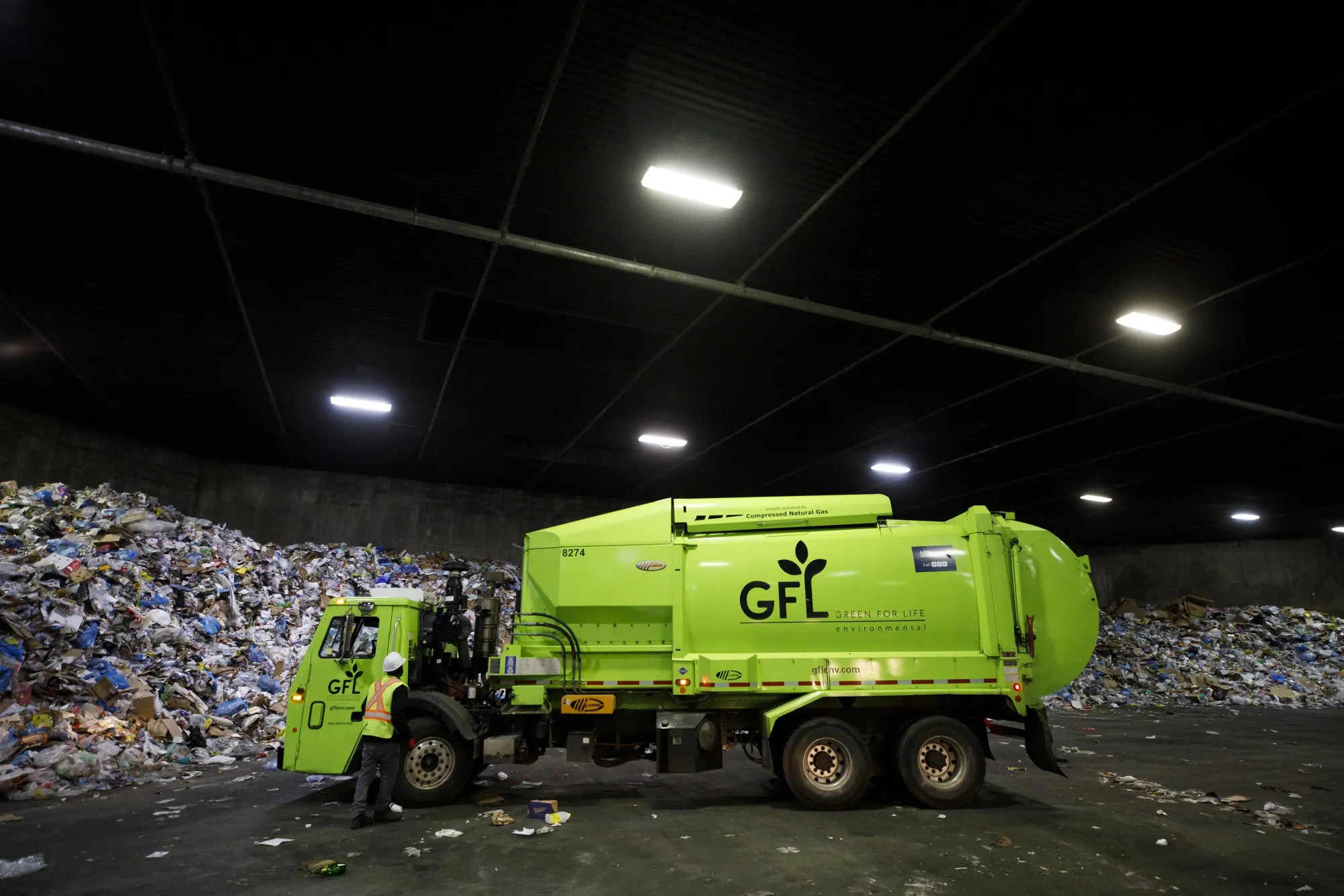 A GFL Environmental garbage truck&nbsp;