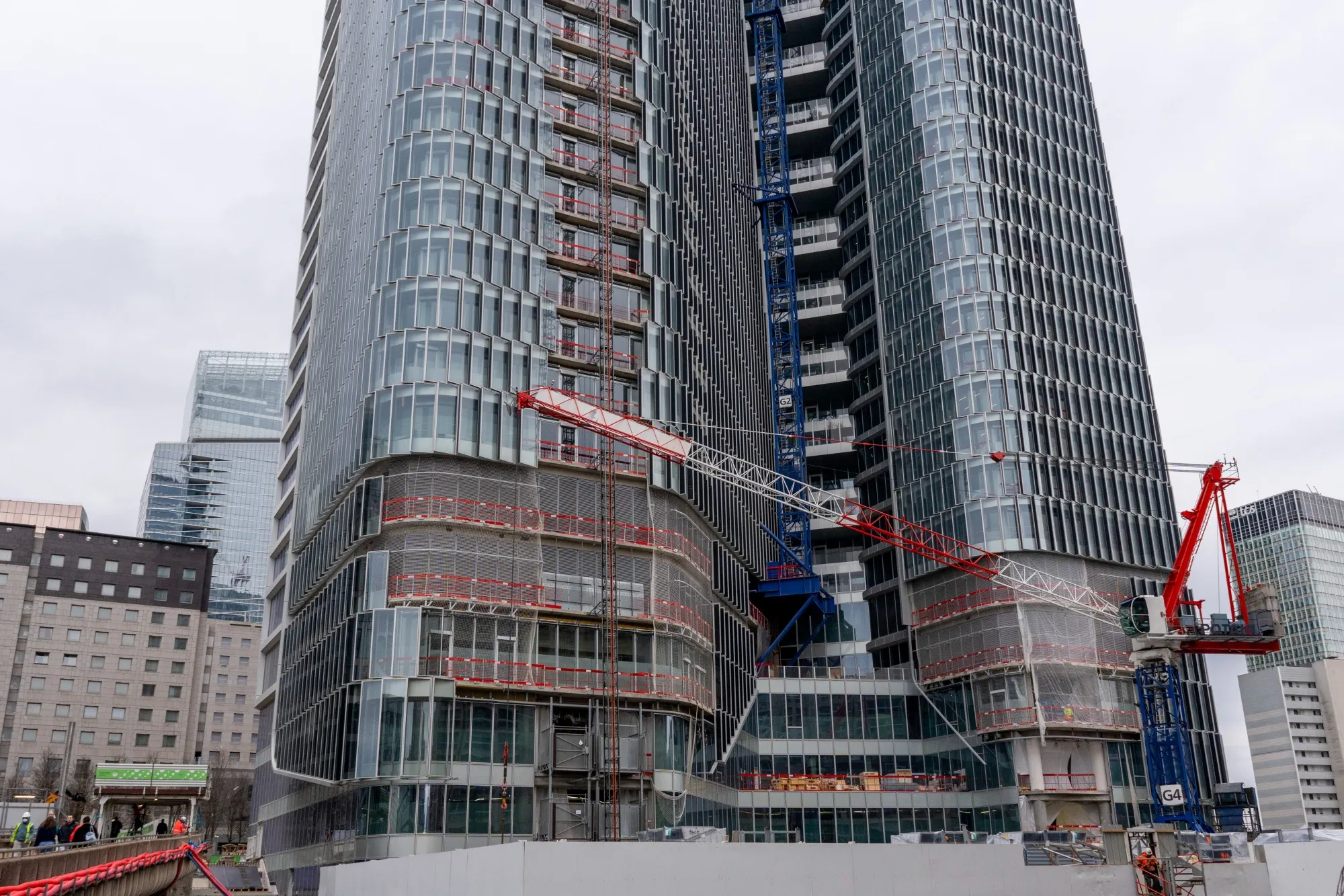A construction site at the La Defense business district in Paris, France.