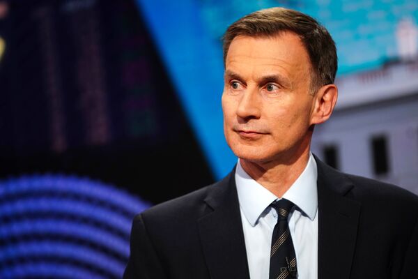 UK Chancellor Of The Exchequer Jeremy Hunt Interview