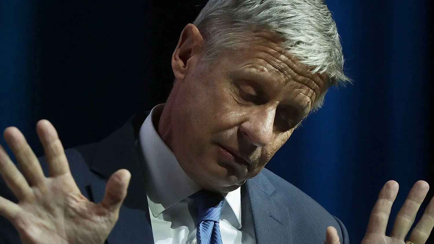 Libertarian presidential nominee Gary Johnson speaks on Aug. 12, 2016, in Las Vegas.
