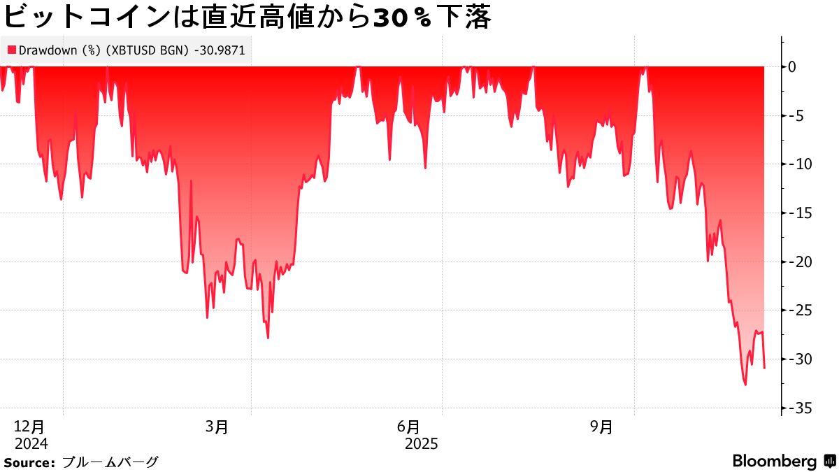 暗号資産に賭けた個人投資家に痛手、ストラテジー株連動ETFが80%下落 - Bloomberg