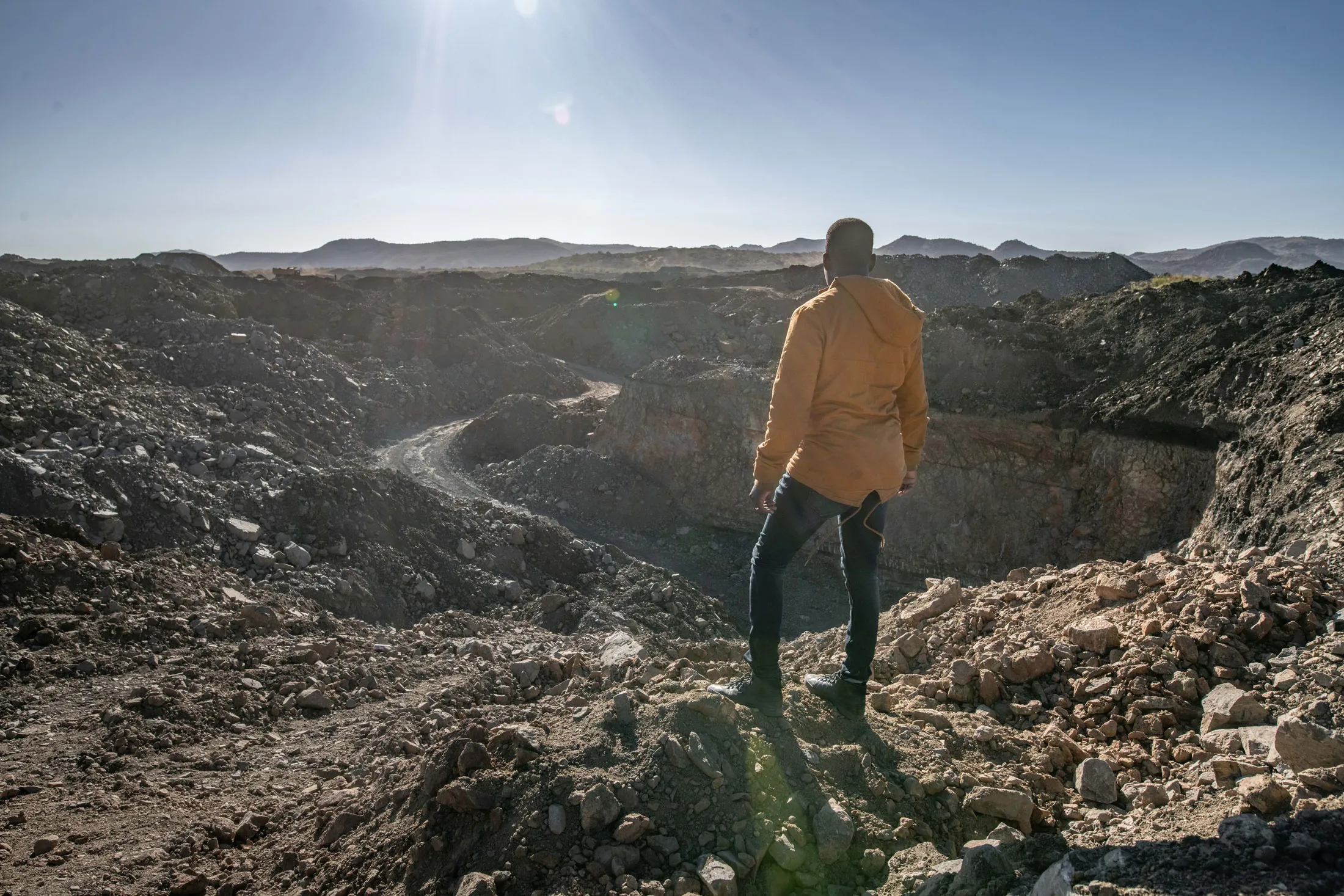 An illegal-mine owner near one of his sites in Witrandjie.&nbsp;