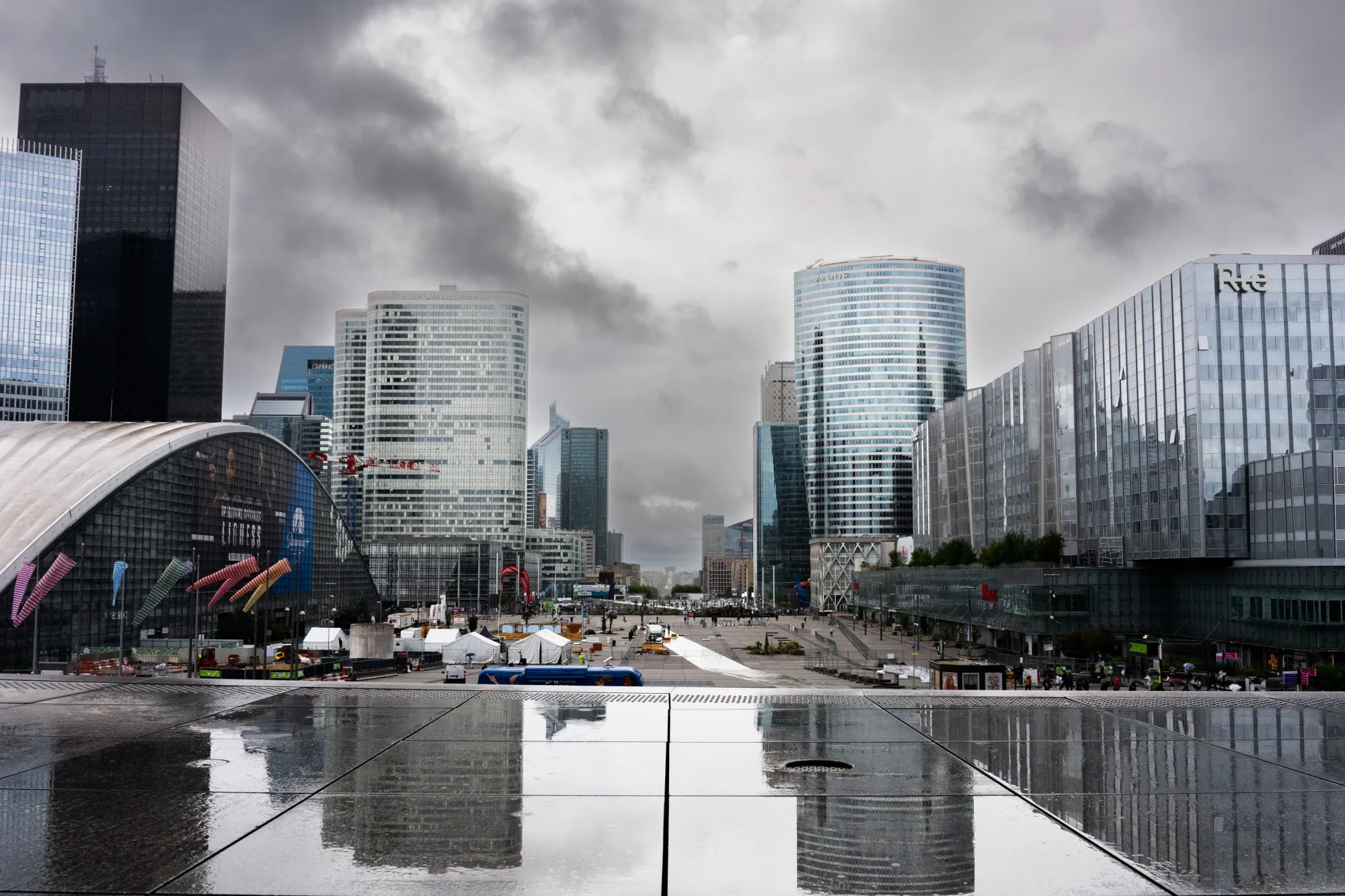 The La Defense business district of Paris, France.