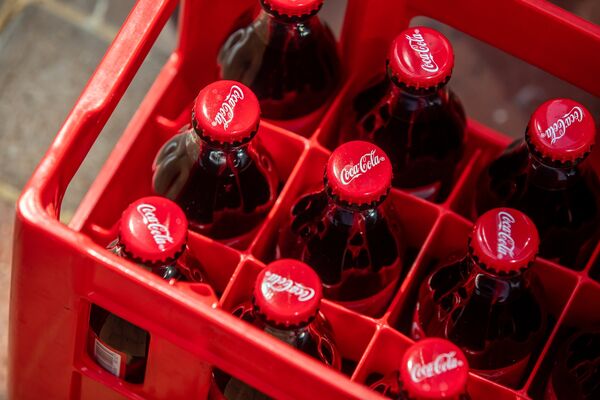 Coca-Cola bottles.