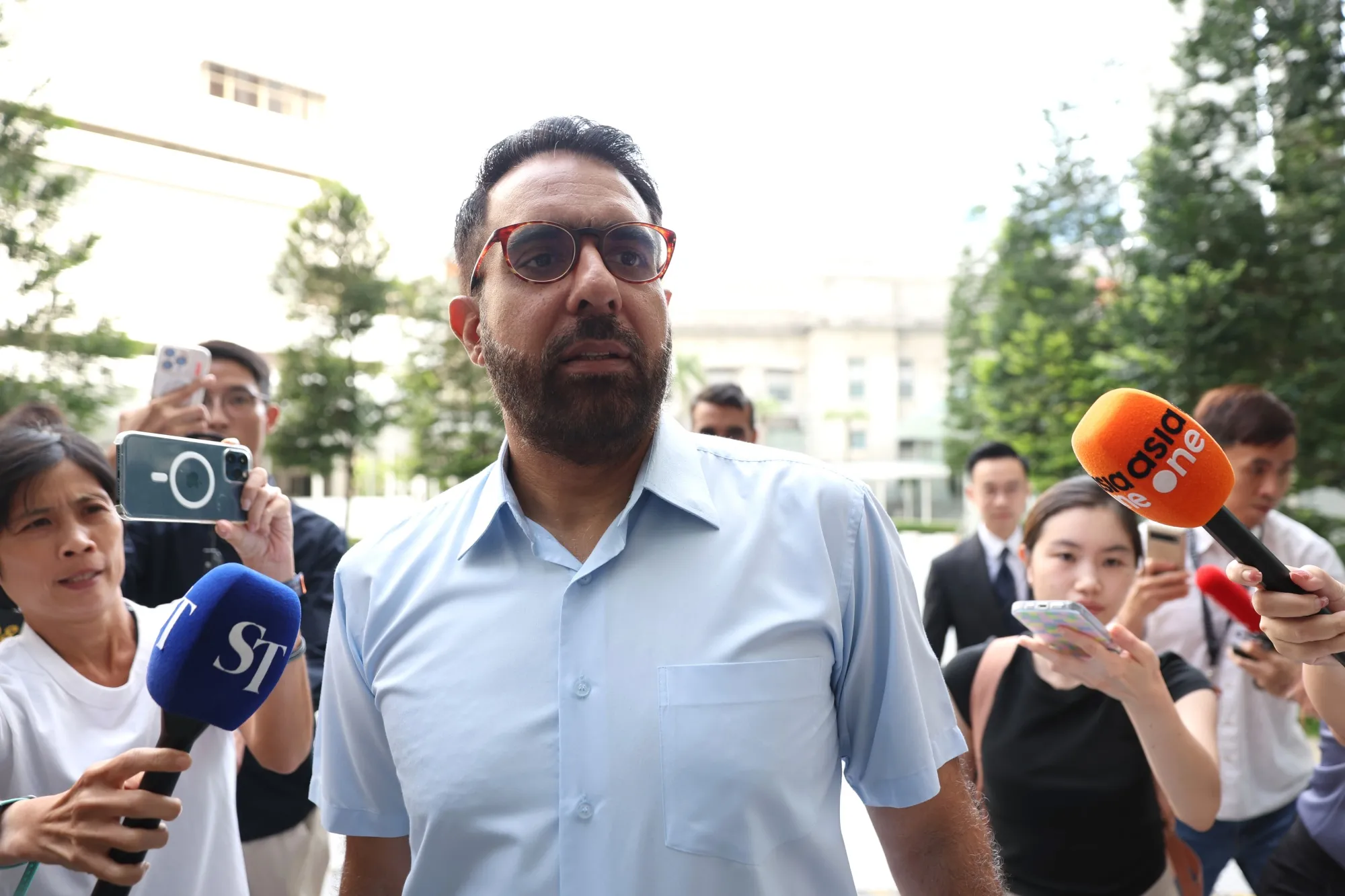 Pritam Singh at the State Courts ahead of a verdict for his trial in Singapore in Feb. 2025. .