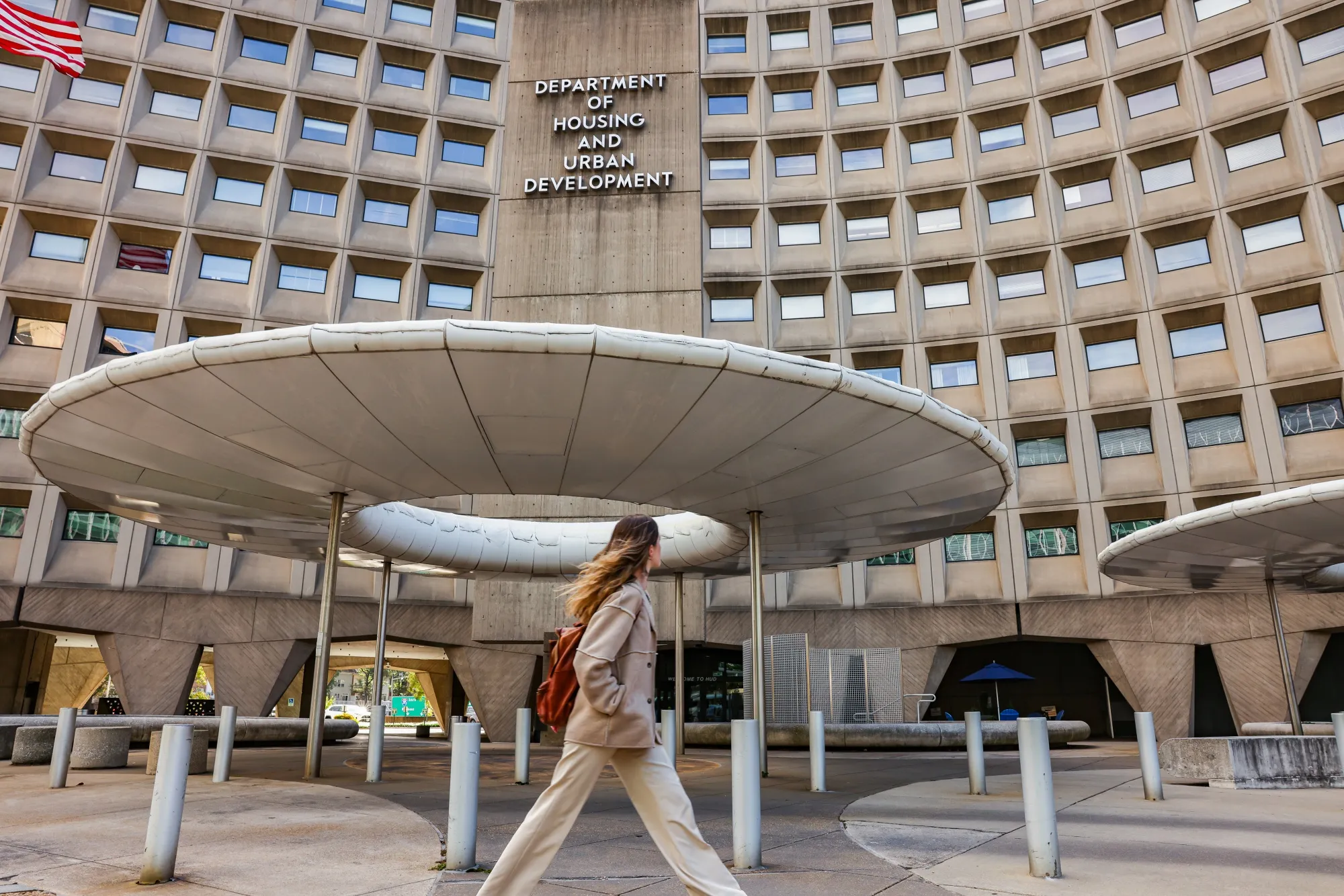 The Robert C. Weaver Federal Building, which houses the US Department of Housing &amp; Urban Development, in Washington DC.