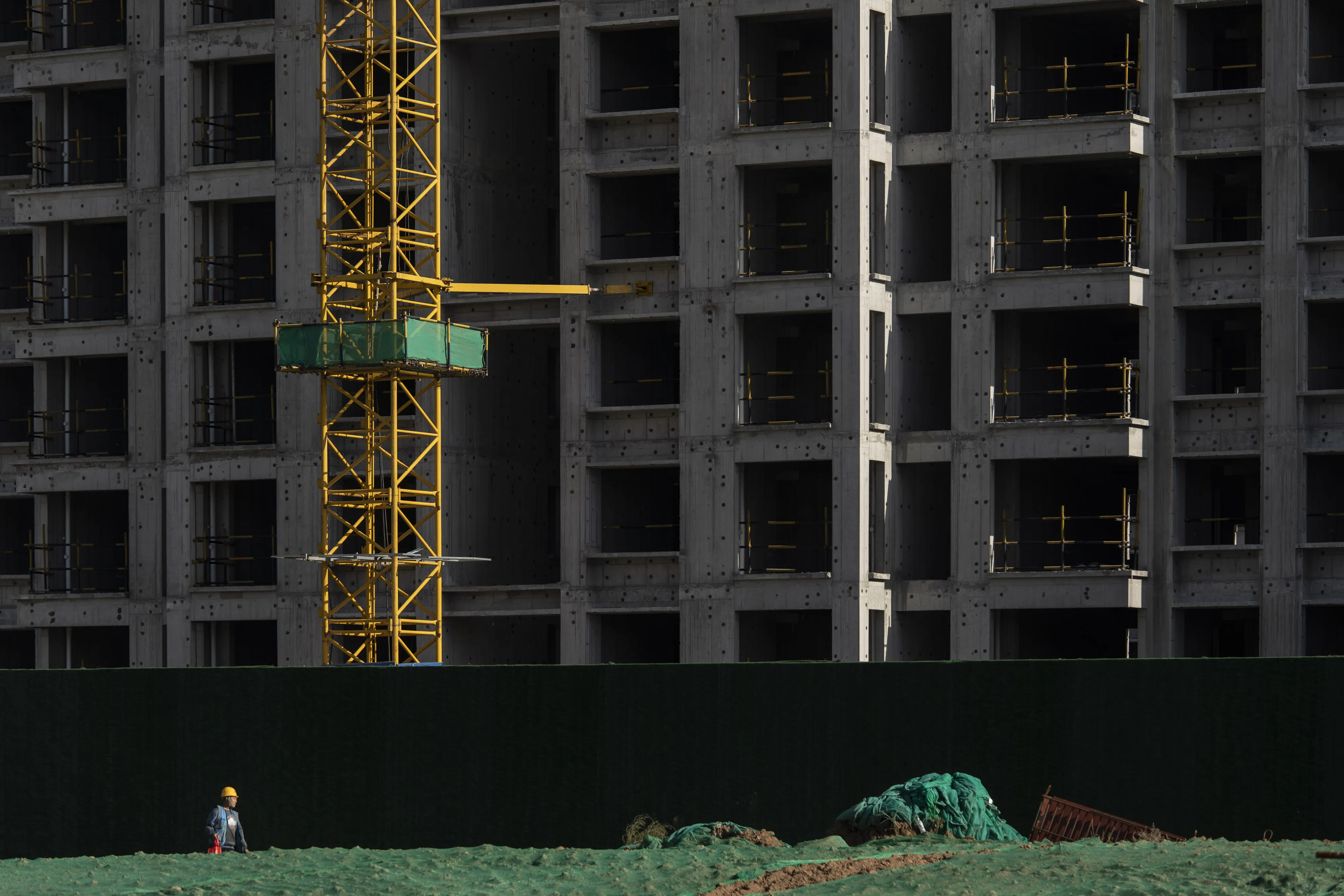 Construction in Qinghai as China Tells Bankers to Shore Up Property Market 
