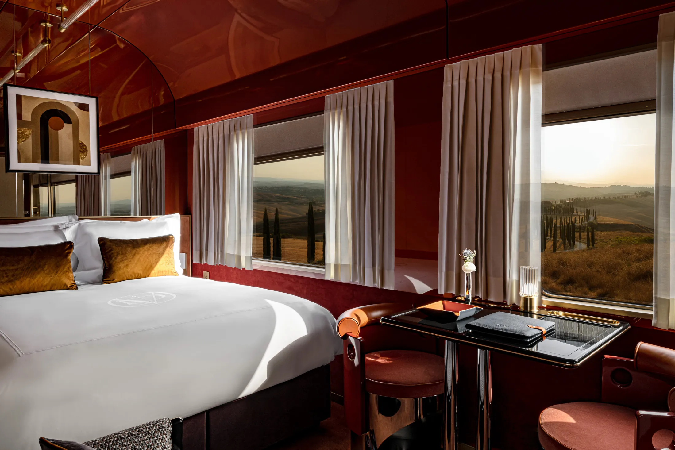 A suite on La Dolce Vita Orient Express.