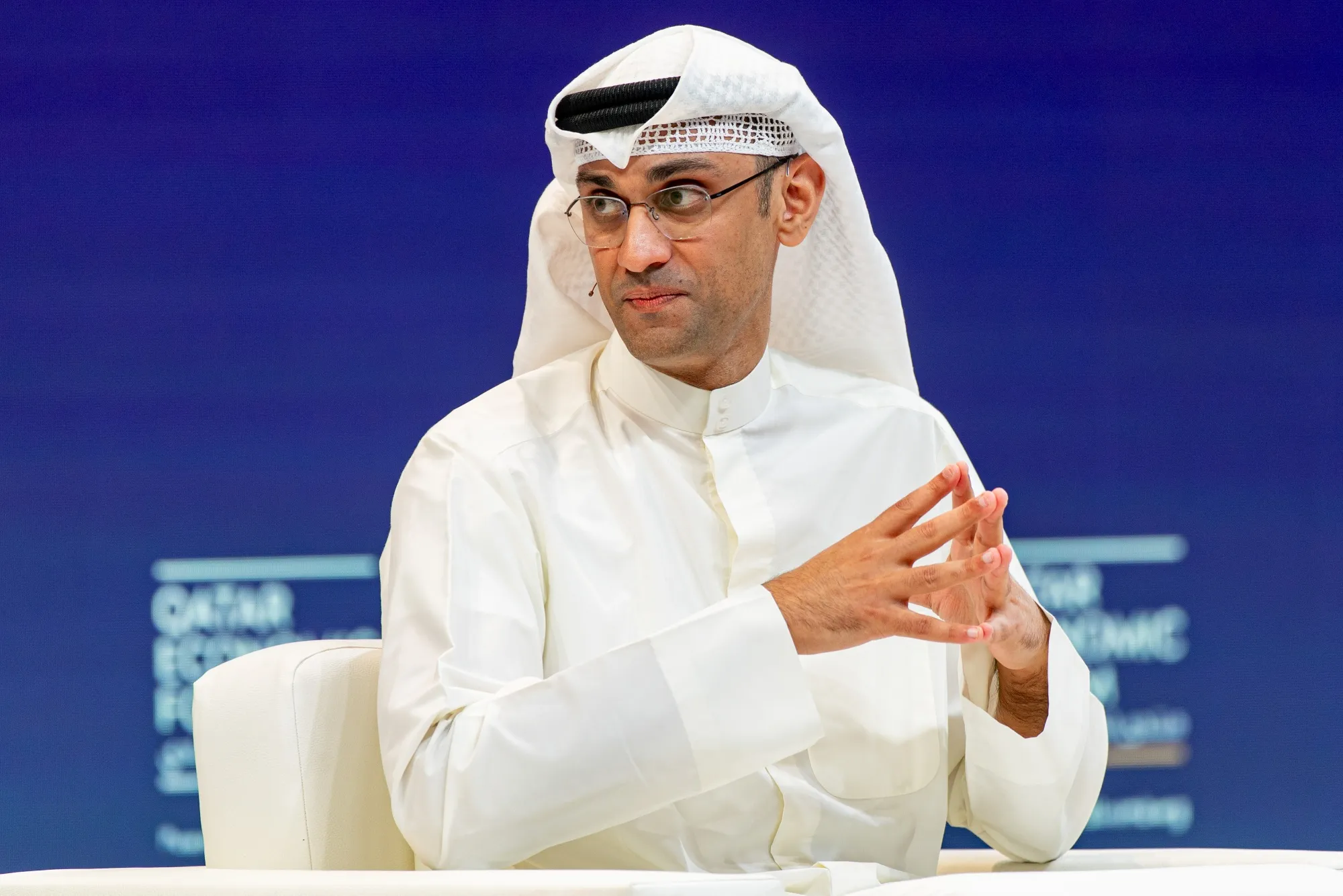 Sheikh Saoud Salem Al-Sabah, managing director of Kuwait Investment Authority, at the Qatar Economic Forum where he discussed the state of private equity.&nbsp;