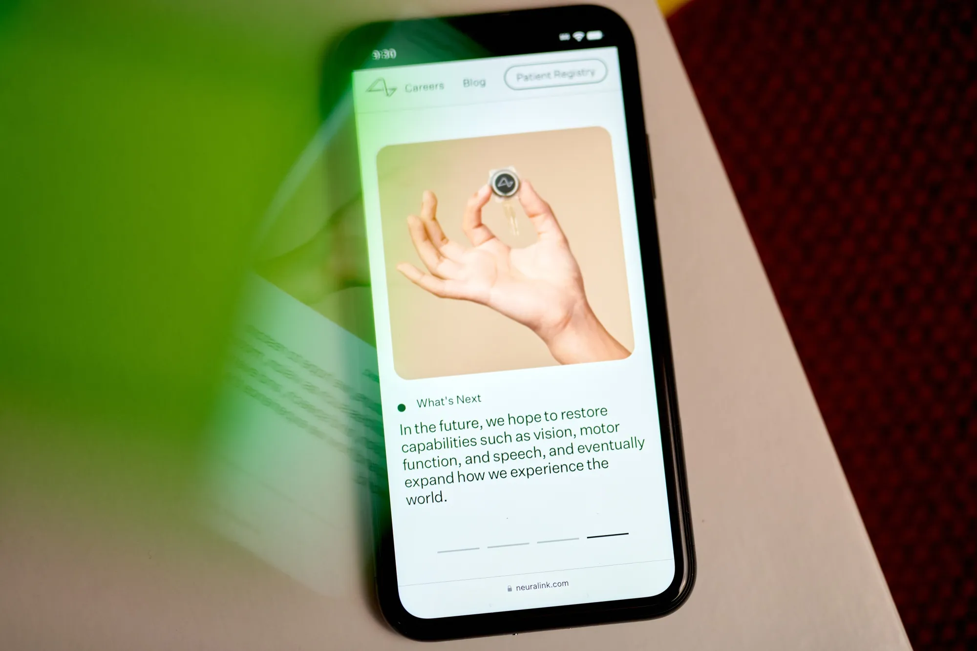 The Neuralink website&nbsp;