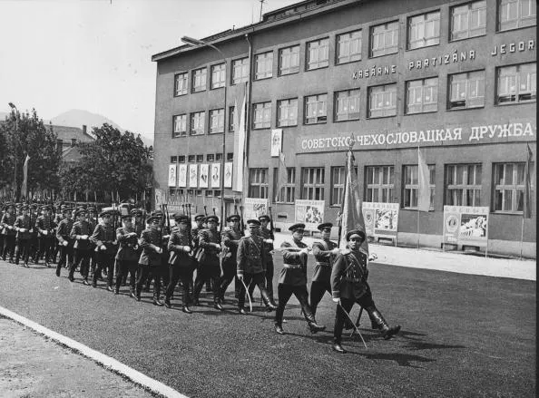 On the march in Czechoslovakia, 1965.
