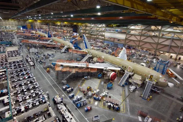 787 Dreamliner production line