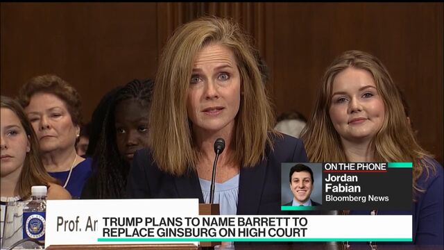 Trump Plans to Name Barrett to Replace Ginsburg on Supreme Court