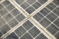 Solar panels are paved beneath transparent material