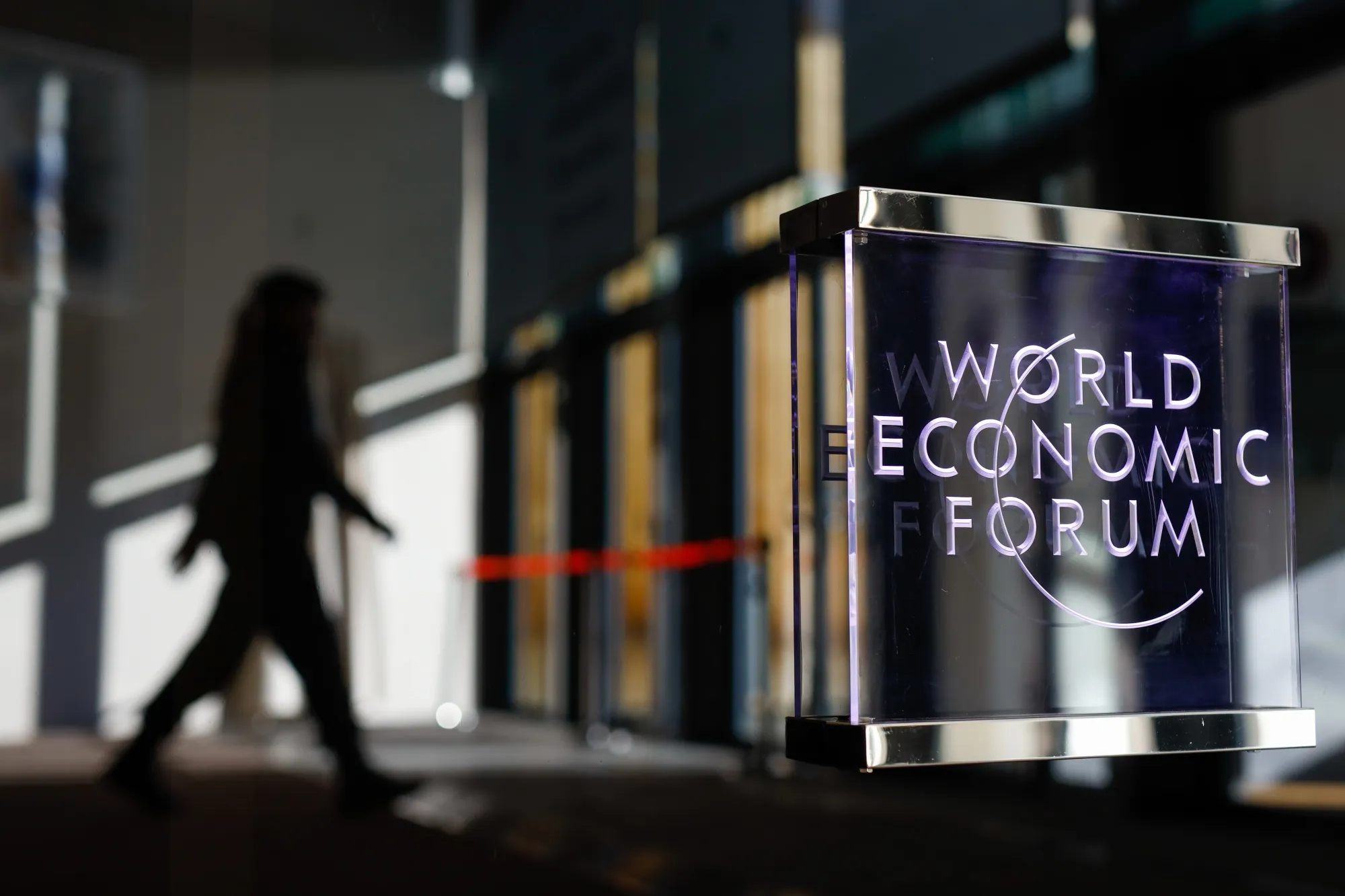 Entrance hall of the Congress Center at the World Economic Forum in Davos.
