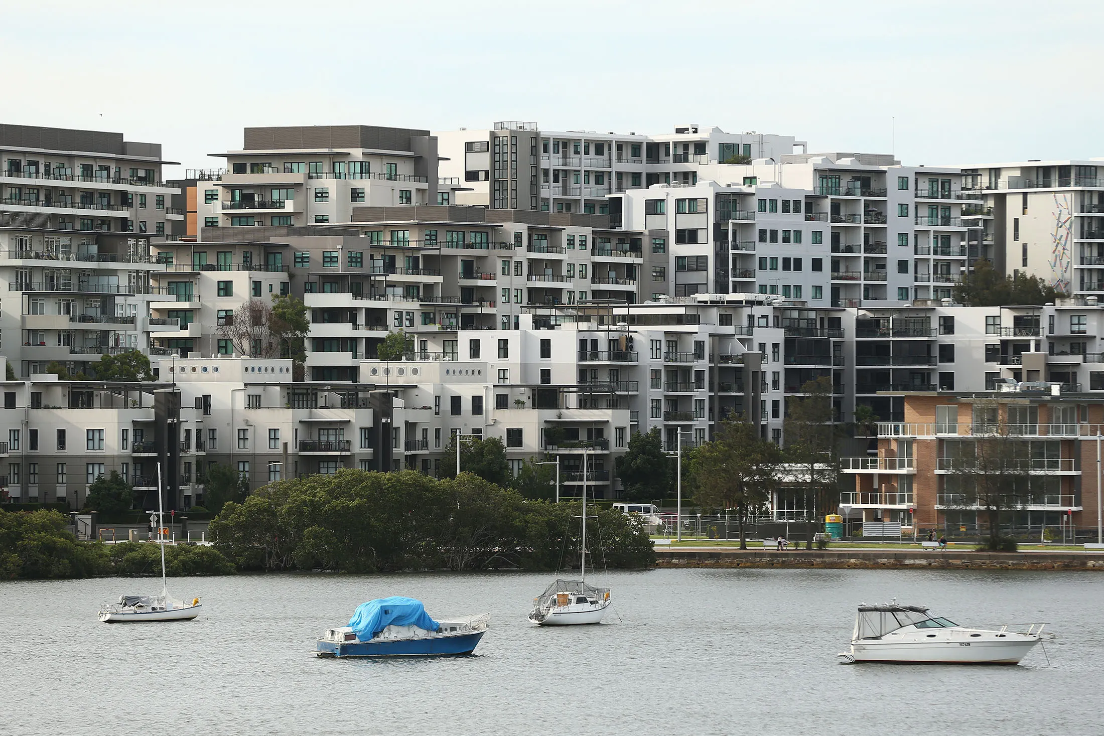 Apartment blocks in the Meadowbank suburb of Sydney.