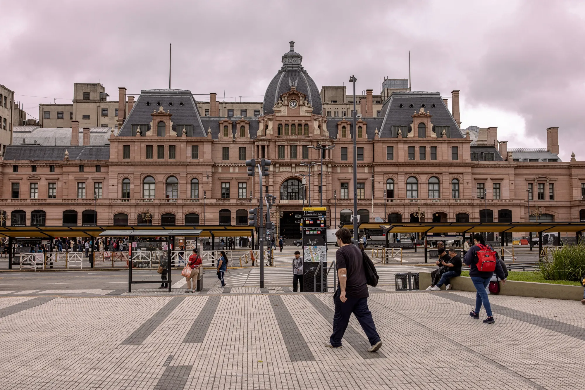 Commuters near Constitucion train station&nbsp;in Buenos Aires, Argentina.