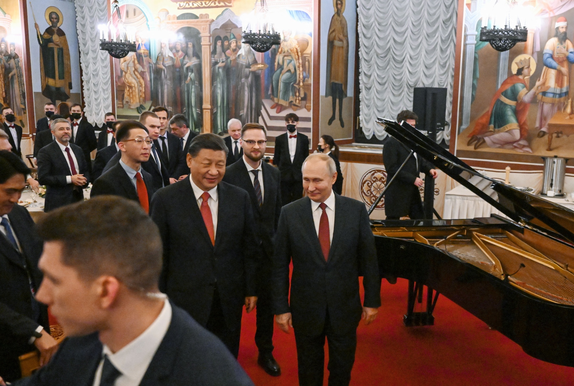 Xi Jinping with Vladimir Putin in Moscow on March 21.