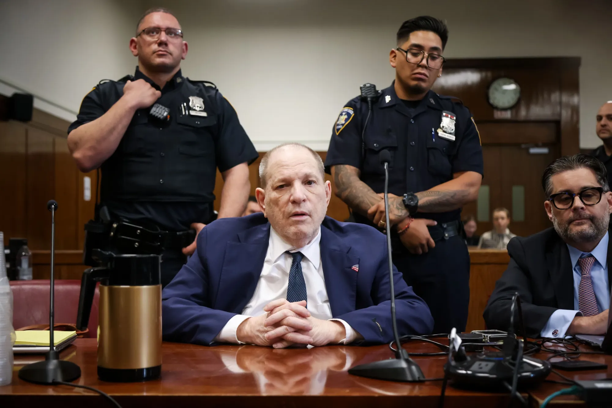 Harvey Weinstein&nbsp;at Manhattan criminal court in New York on&nbsp;June 10.
