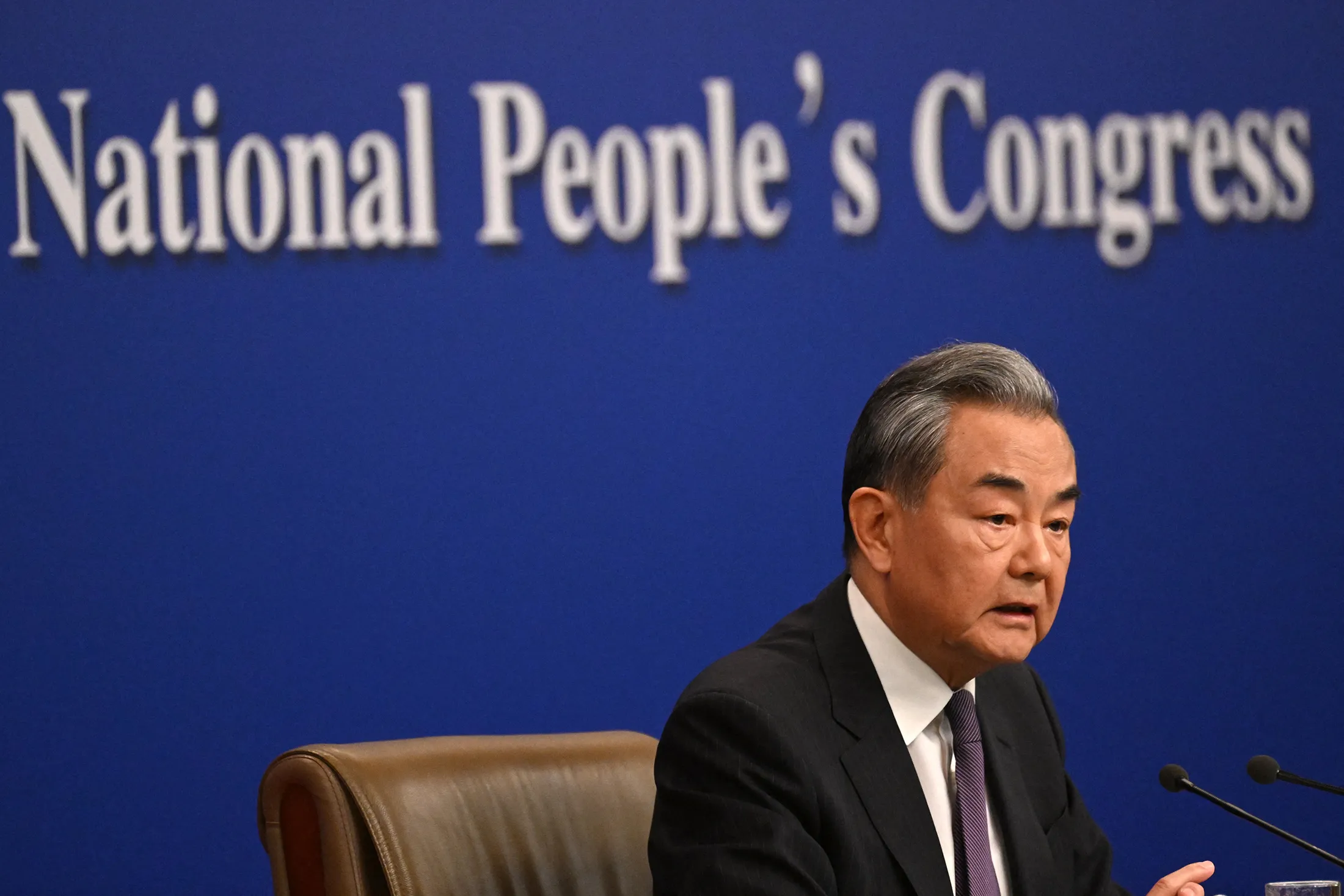 Wang Yi during the ongoing National People’s Congress (NPC) in Beijing on March 7.